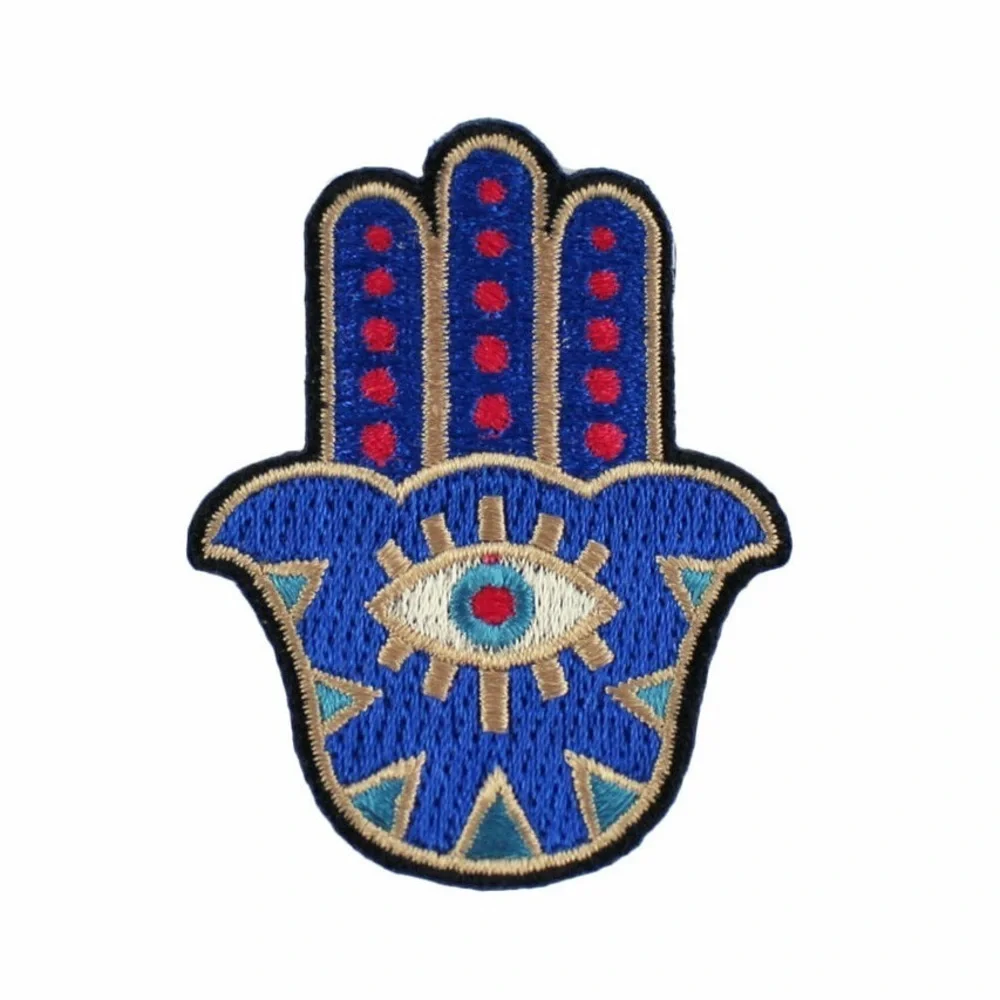 Washed Camo Baseball Hat With Hamsa Patch